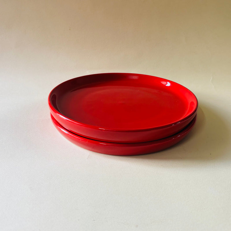 Rojo Sangre Snack Plates Ceramic Kitchenware