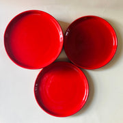 Rojo Sangre Snack Plates Ceramic Kitchenware