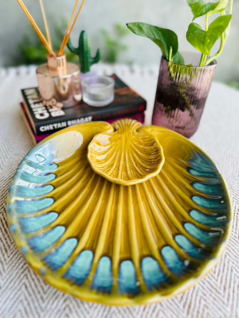 Chip & Dip Serving Ceramic Serving Platter