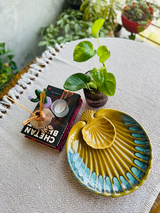 Chip & Dip Serving Ceramic Serving Platter