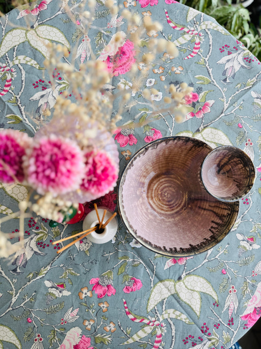 Roseate Single Dip Ceramic Serving Bowl