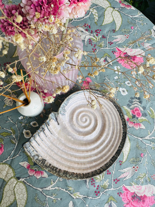 Roseate Shell Ceramic Serving Platter