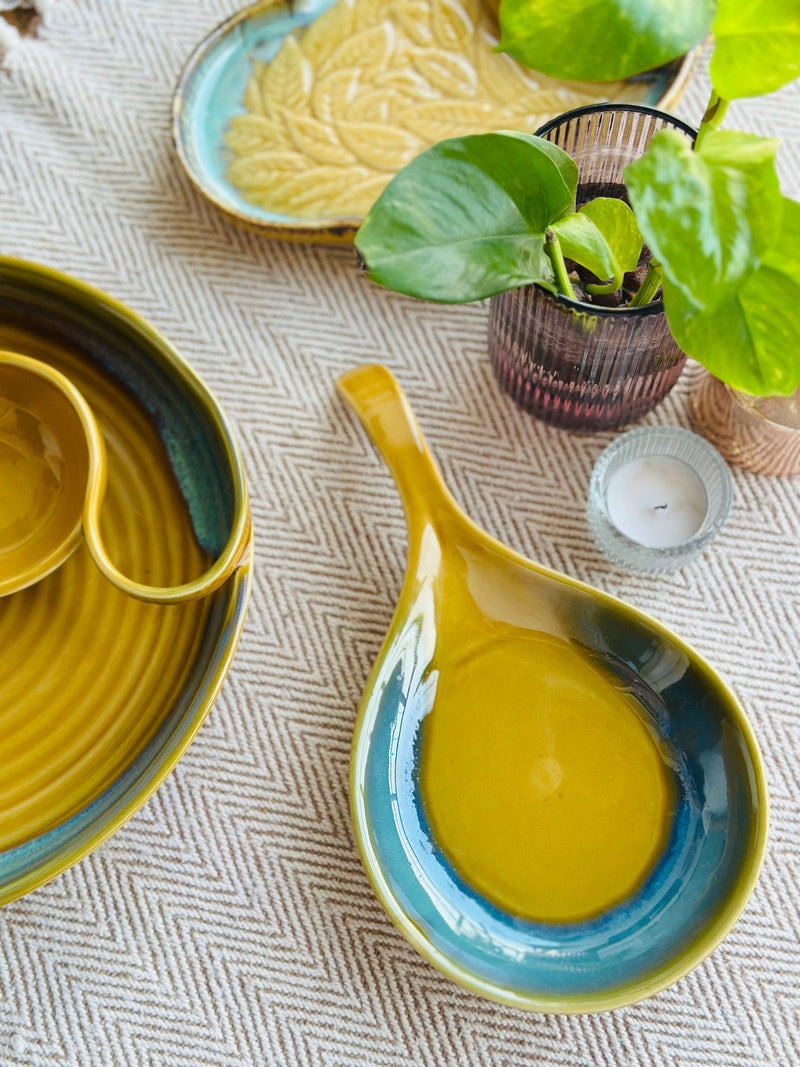 Mustard Pan Ceramic Serving Platter