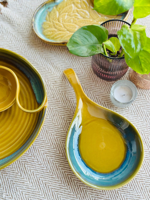 Mustard Pan Ceramic Serving Platter
