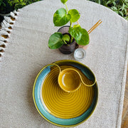Mustard Chip & Dip Serving Ceramic Serving Platter