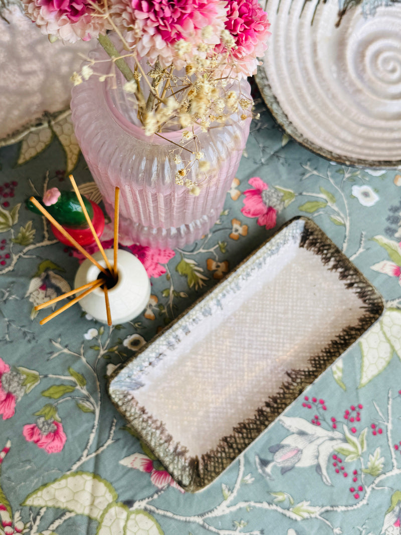 Roseate Rectangular Serving Ceramic Serving Platter