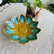 Mustard Floral Ceramic Serving Platter
