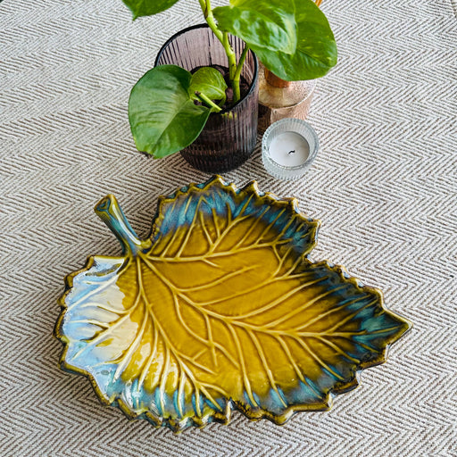 Leaf Ceramic Serving Platter