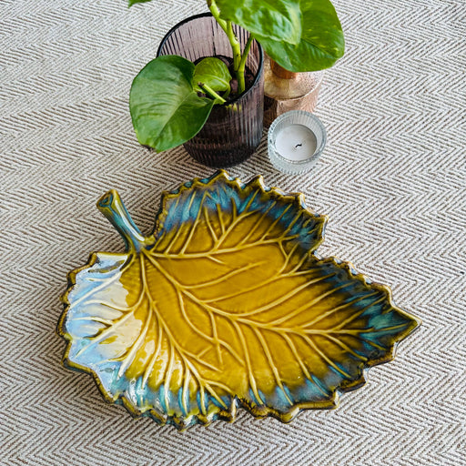 Leaf Ceramic Serving Platter