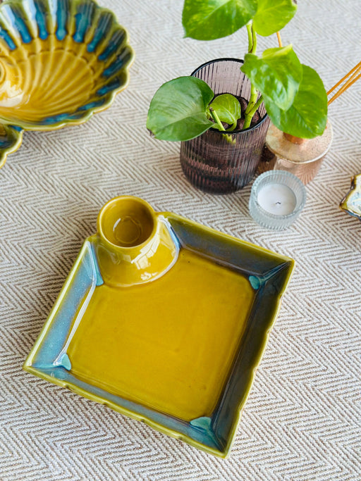 Square Dip Ceramic Serving Platter