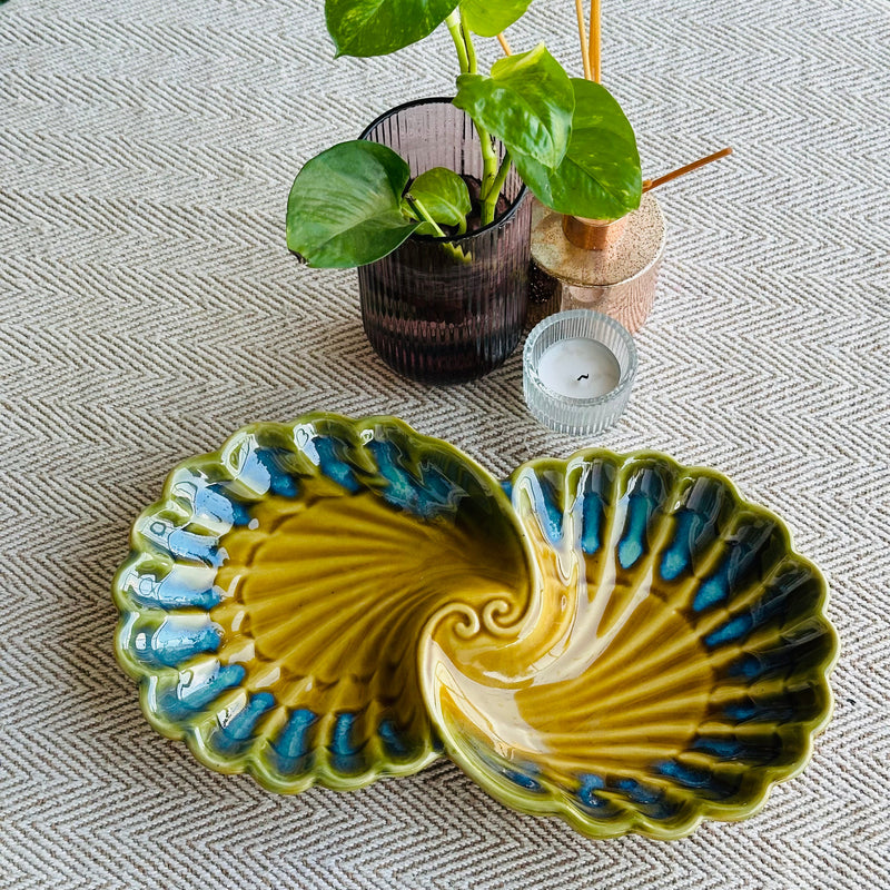 Mustard Ciel Ceramic Serving Platter
