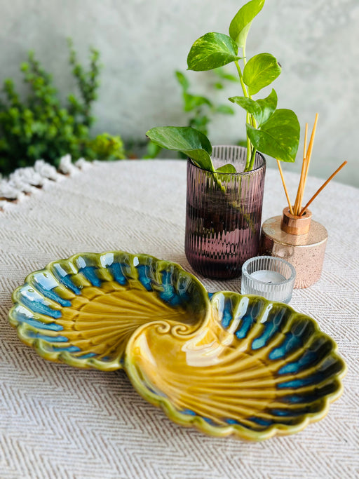 Mustard Ciel Ceramic Serving Platter