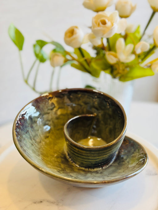Olive Spiral Dip Ceramic Serving Platter