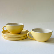 The Jaune Cappucino Cup Saucer Set Ceramic Kitchenware