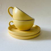 The Jaune Cappucino Cup Saucer Set Ceramic Kitchenware