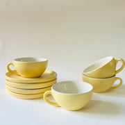 The Jaune Cappucino Cup Saucer Set Ceramic Kitchenware