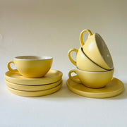 The Jaune Cappucino Cup Saucer Set Ceramic Kitchenware