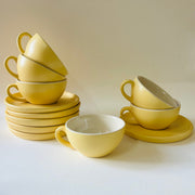The Jaune Cappucino Cup Saucer Set Ceramic Kitchenware