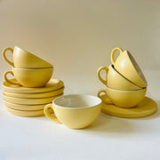 The Jaune Cappucino Cup Saucer Set Ceramic Kitchenware