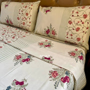 aenak-burgundy-anaar-jaal-handblock-bedsheet-dohar-combo-set