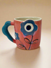Nurture India Flower Power Ceramic Mug Pink