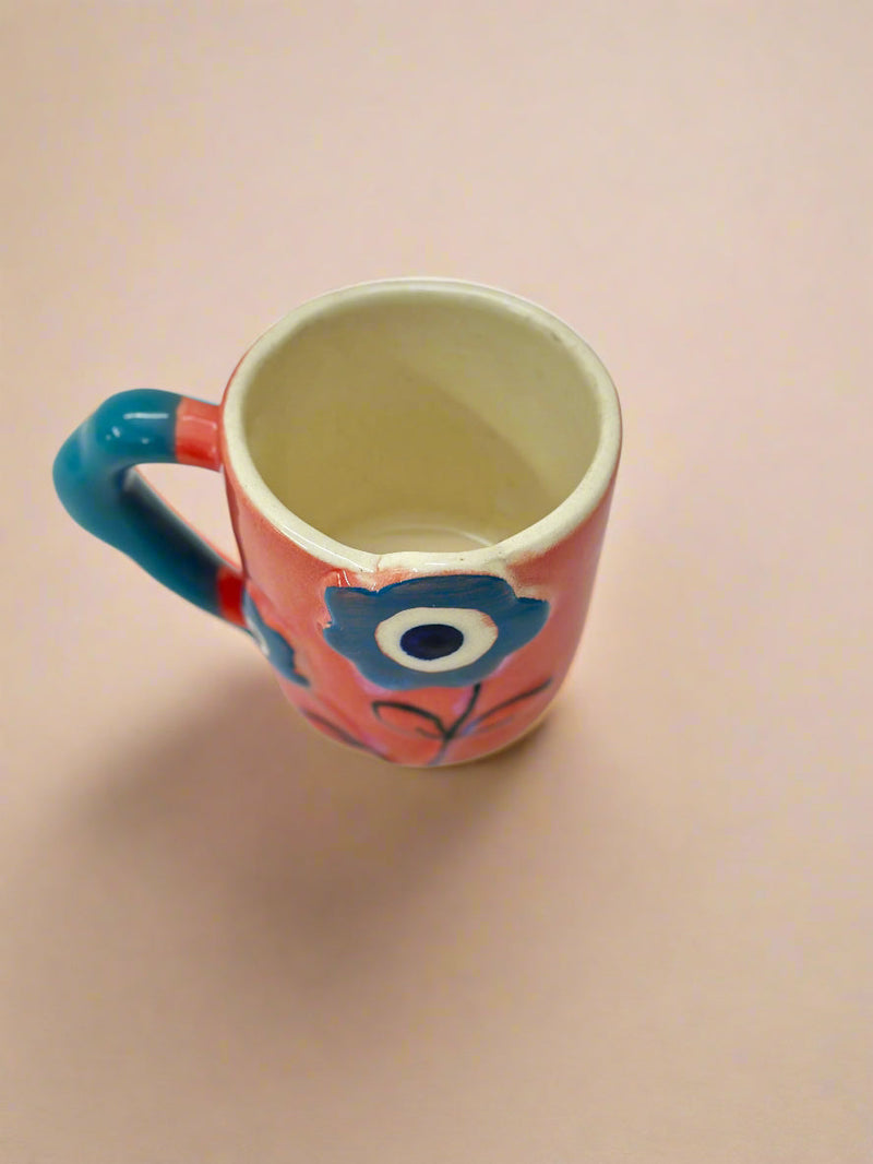 Nurture India Flower Power Ceramic Mug Pink