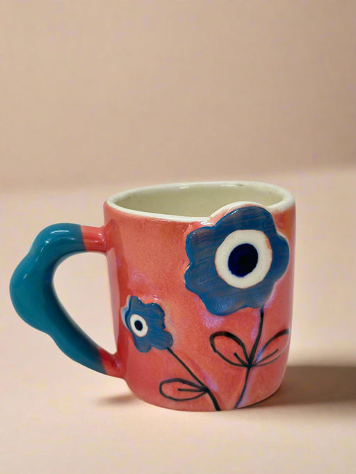 Nurture India Flower Power Ceramic Mug Pink
