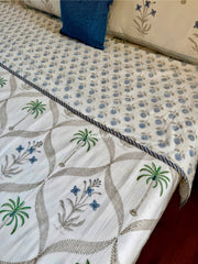 aenak-blue-floral-jaal-handblock-bedsheet-dohar-combo-set