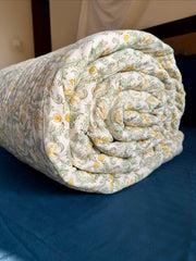 aenak-yellow-blossom-handblock-reversible-mulmul-cotton-quilt