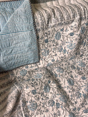 aenak-blue-floral-jaal-handblock-printed-reversible-quilted-cotton-bedcover-set-105x108
