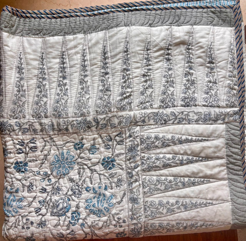 aenak-blue-floral-jaal-handblock-printed-reversible-quilted-cotton-bedcover-set-105x108