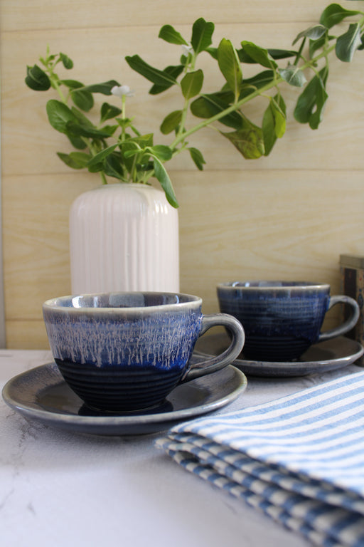 The Bleu Ceramic Tea Cup Set