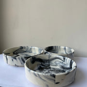 Salt Pepper Flat Ceramic Bowl Set