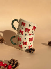 Nurture India Coquette Bows Mug Red 10-oz