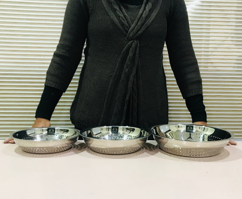 Stainless Steel Strainer/Rice/Chawal Chalni – Kitchen Utensil