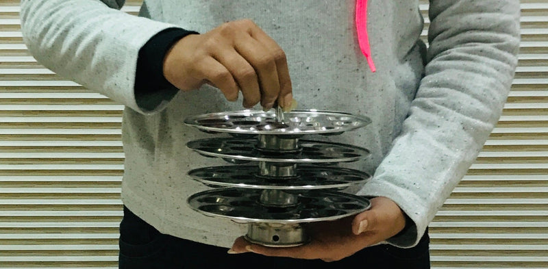 Stainless Steel Mini Idli Stand (15 Idli per Plate) – Idli Steamer