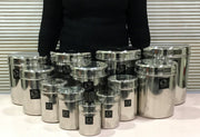 Stainless-Steel Cylindrical Shaped Deep Storage Box Containers – Kitchenware