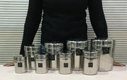 Stainless Steel Cylindrical Deep Storage Containers – Kitchenware