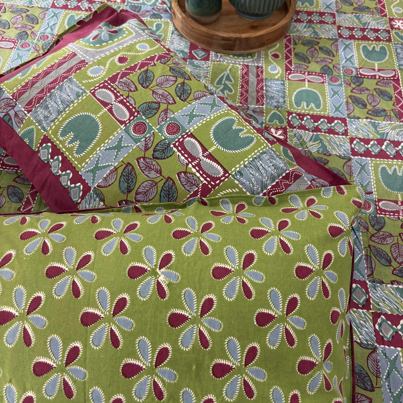 local-kala-5-bedsheet-flat-i-fitted-bedsheet-100x108-inches