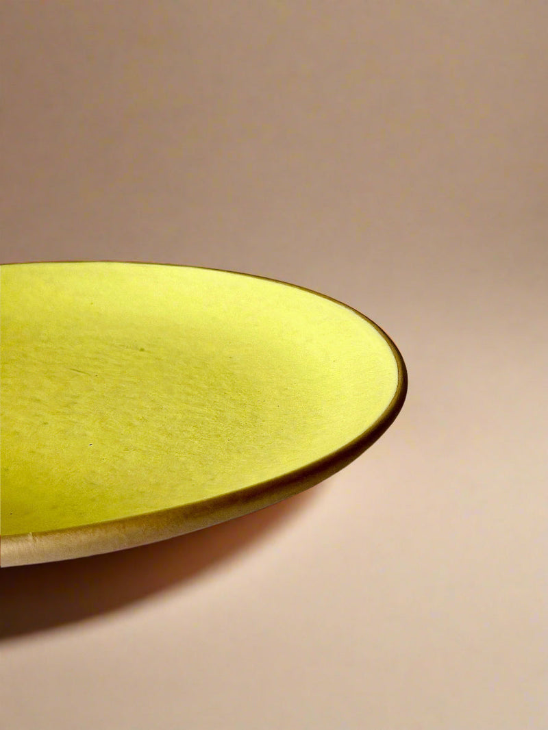 Nurture India Lemon Yellow Dinner Plates 10-Inch