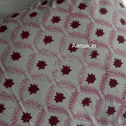 aenak-gardenia-red-handblock-premium-cotton-bedsheet-set