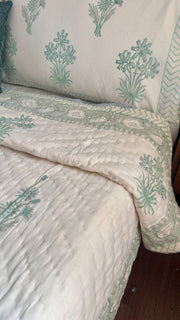 aenak-sea-green-blossom-handblock-reversible-mulmul-cotton-quilt