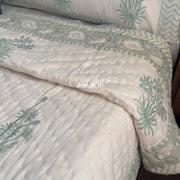 aenak-sea-green-blossom-handblock-reversible-mulmul-cotton-quilt