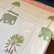 aenak-red-lotus-jaal-handblock-printed-mulmul-cotton-reversible-dohar