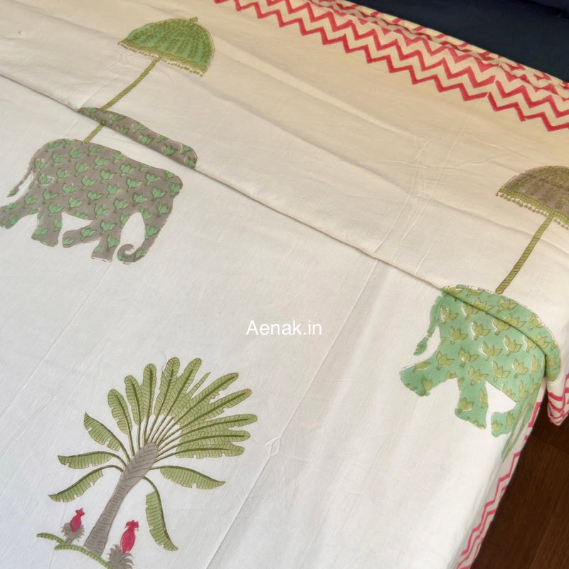 aenak-red-lotus-jaal-handblock-printed-mulmul-cotton-reversible-dohar