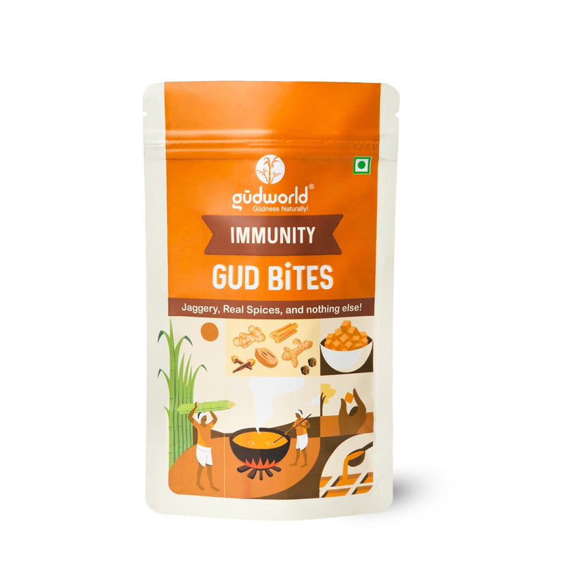 Herbal Immunity Jaggery Bites - Natural Cane Sugar Candy