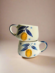 Nurture India Lemon Leafy Espresso Mug 10-oz