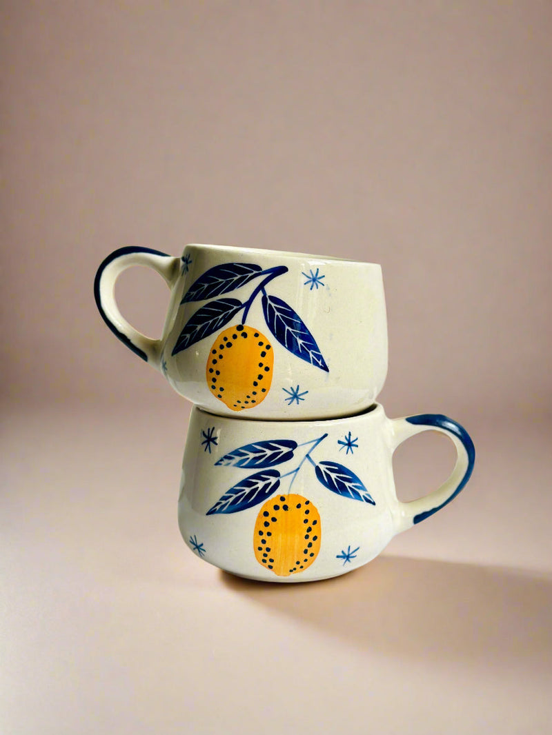 Nurture India Lemon Leafy Espresso Mug 10-oz