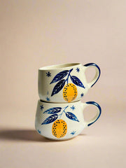 Nurture India Lemon Leafy Espresso Mug 10-oz