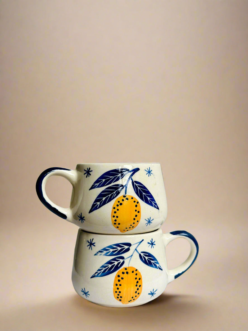 Nurture India Lemon Leafy Espresso Mug 10-oz